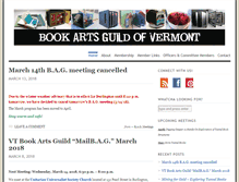 Tablet Screenshot of bookartsguildvt.com